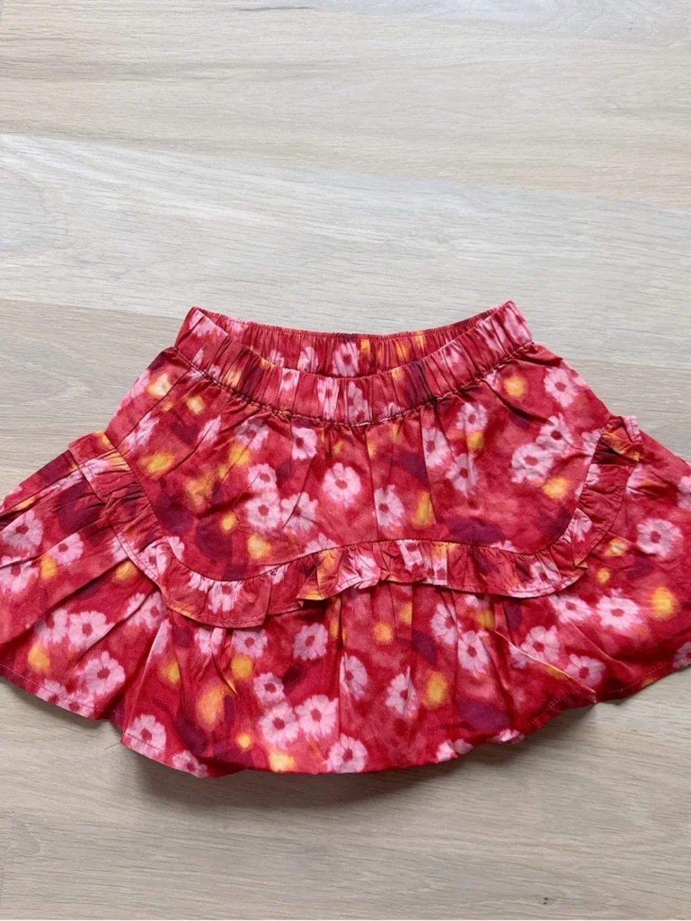 NWT J.Crew Crewcut Red Floral Ruffle Tiered Mini Skirt